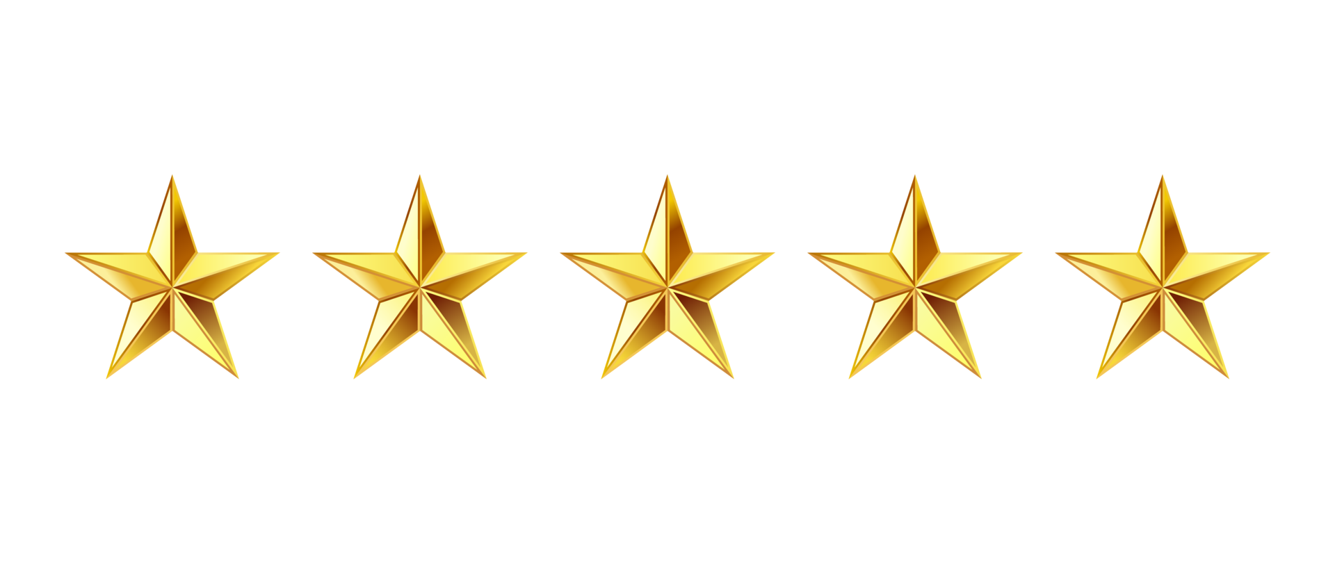 About five stars rating icon png