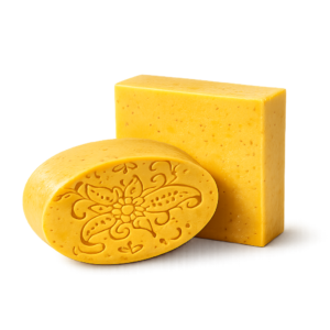 Home papaya and turmeric soap